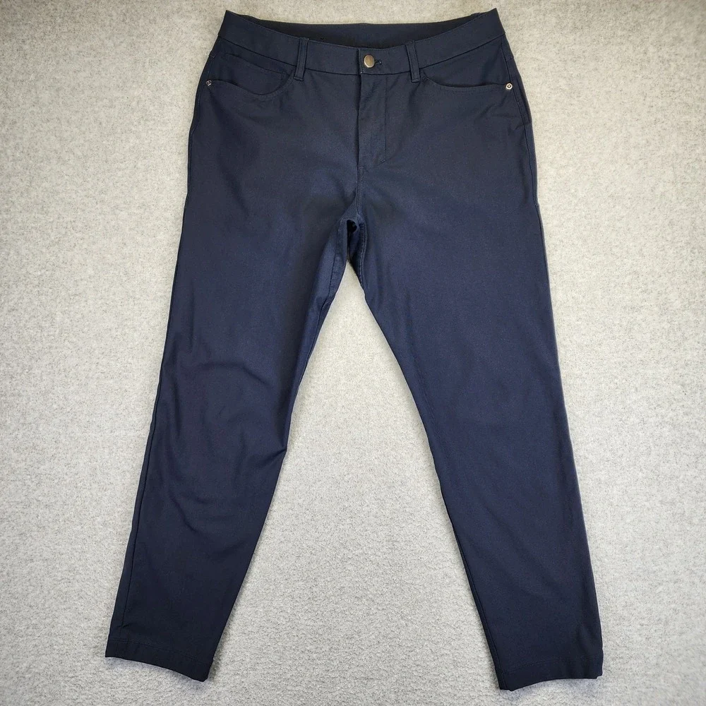 Lululemon ABC Pants Slim Fit 5 Pocket Warpstreme Men's 31x27 Chino Blue LM5AQRS